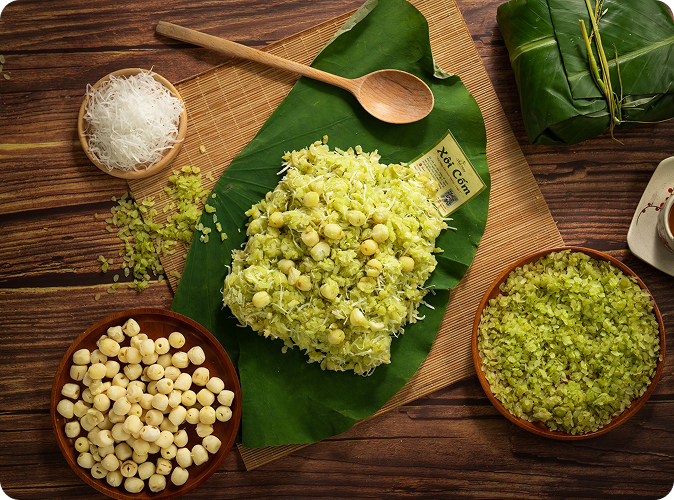 Bánh Cốm chè sen đặc sản Hà Nộ độc nhất vô nhị