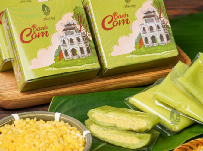 Hộp Bánh Cốm 2025 – Quà Biếu Thanh Tao Đậm Hồn Hà Nội