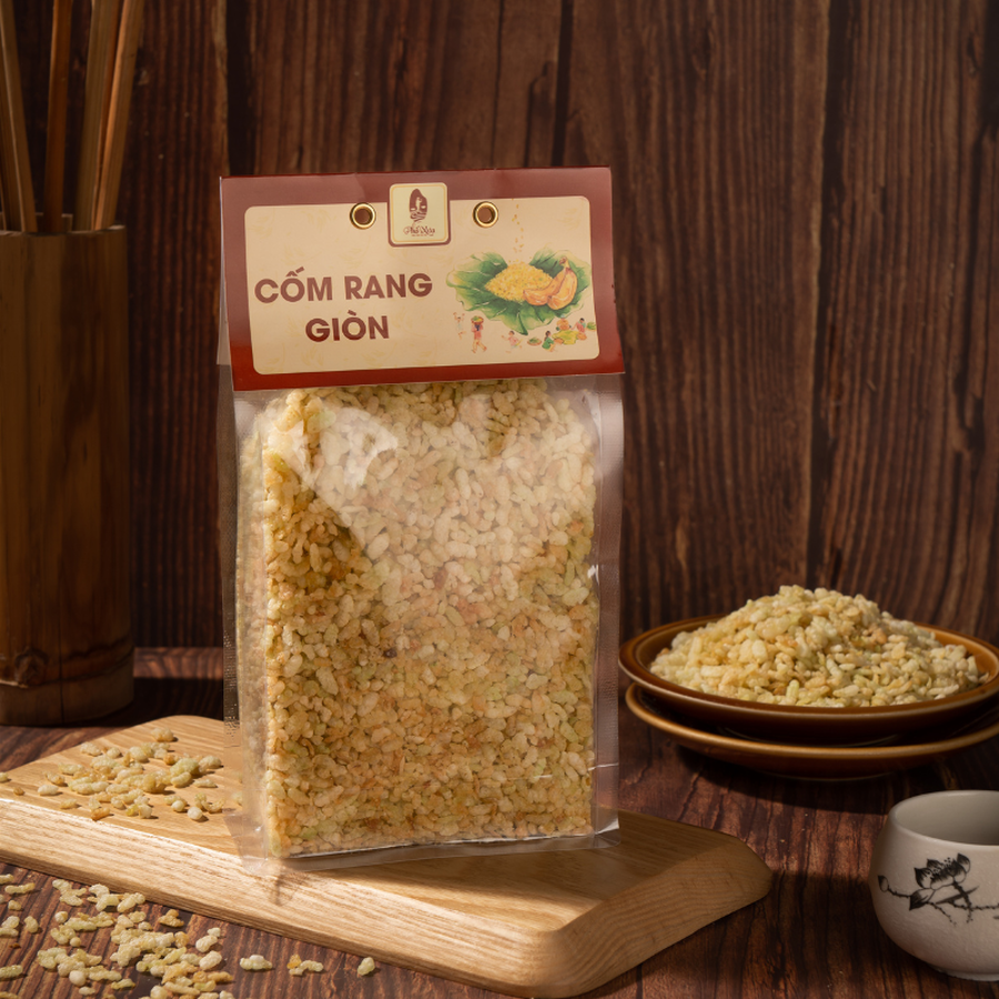 Cốm rang giòn