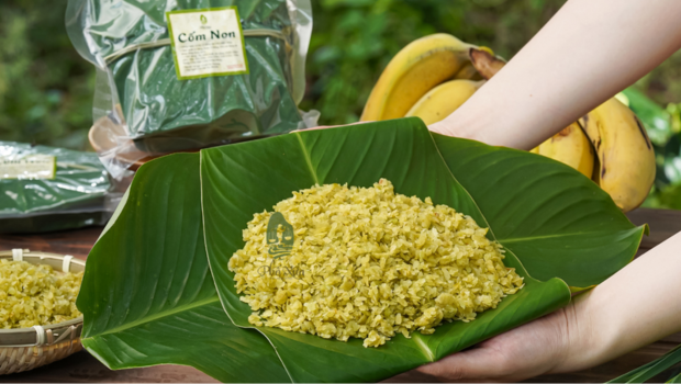 cách làm cốm làng vòng