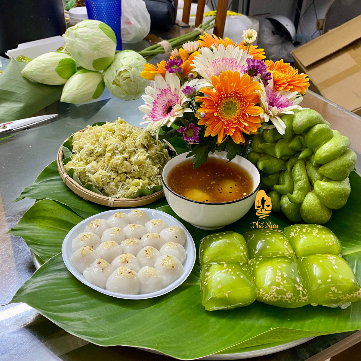 xôi cốm hạt sen