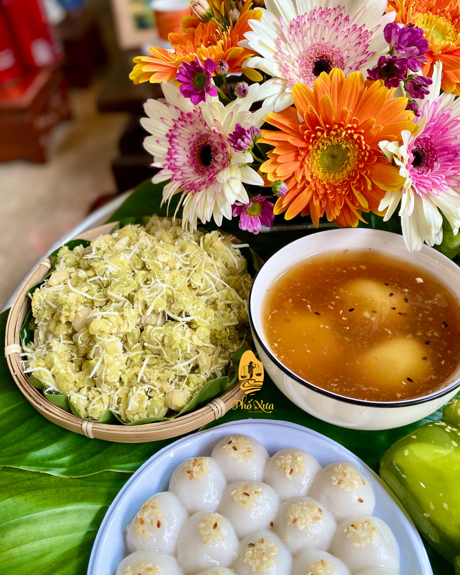 cách nấu xôi cốm