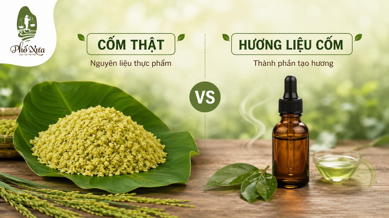 Phân biệt hương liệu cốm và cốm thật