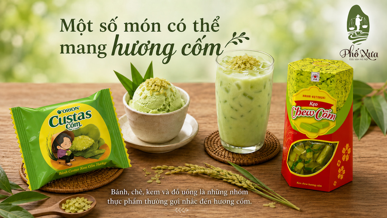 Ứng dụng hương liệu cốm trong thực phẩm